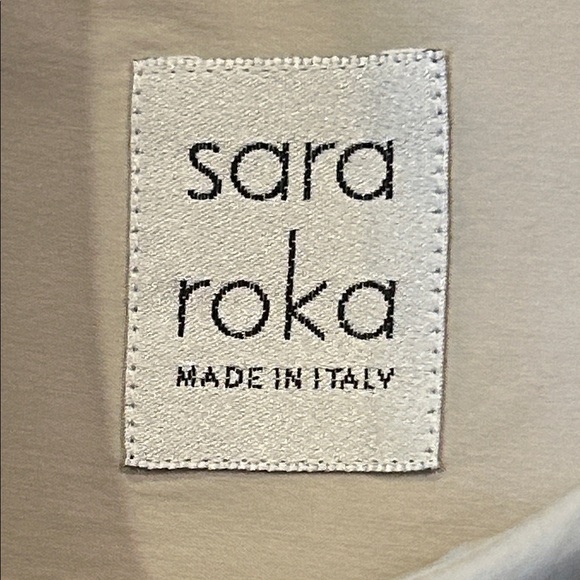 Sara Roka Taupe Elegant Button-Down Top Size 42 - Picture 9 of 16